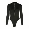 Kinky Cloth Black Turtleneck Button Bodysuit Onesies & Bodysuits