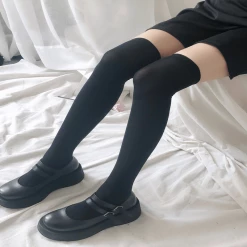 Kinky Cloth Black White Lolita Socks Cosplay