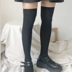 Kinky Cloth Black White Lolita Socks Cosplay