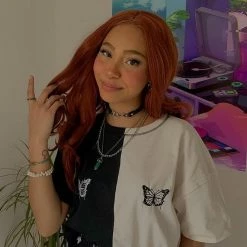 Kinky Cloth Top & Tees Black White Patchwork Crop Top