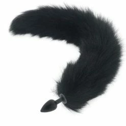 Kinky Cloth Black Wolf Long Tail Plug Kittens