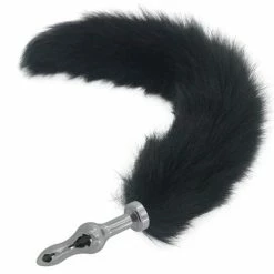 Kinky Cloth Black Wolf Long Tail Plug Kittens