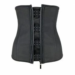 Kinky Cloth Plus Size Black Zipper Waist Trainer