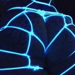 Kinky Cloth Raves & Festivals Blacklight Glow In The Dark Bondage Shibari UV Paracord Rope