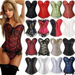 Kinky Cloth Blue Gothic Classic Plus Size Corset