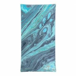 Kinky Cloth Gifts Blue Marble Neck Gaiter