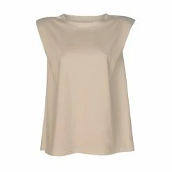 Kinky Cloth Bold Shoulder Sleeveless Top Top & Tees