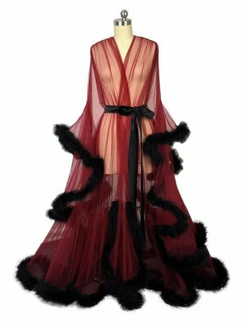 Kinky Cloth Boudoir Feather Sheer Boa Robe DDLG - Daddy / Little 17 Kinky Cloth Boudoir Feather Sheer Boa Robe DDLG - Daddy / Little