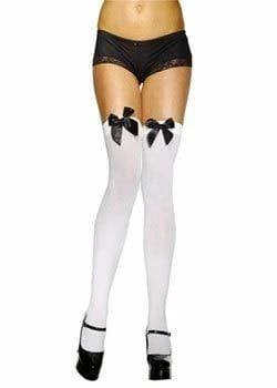 Kinky Cloth Bow Thigh High Stockings DDLG - Daddy / Little 5 Kinky Cloth Bow Thigh High Stockings DDLG - Daddy / Little