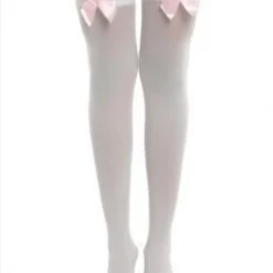 Kinky Cloth Bow Thigh High Stockings DDLG - Daddy / Little 12 Kinky Cloth Bow Thigh High Stockings DDLG - Daddy / Little