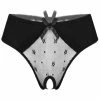 Kinky Cloth Bowknot Hollow Out Crotchless Panties Sissy