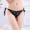 Kinky Cloth Bowknot Lace G-String Crotchless Underwear