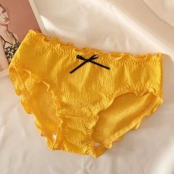 Kinky Cloth Breathable Bow Underwear Briefs