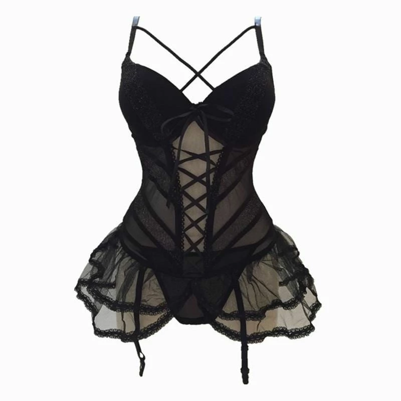 Kinky Cloth Breathable Fabric Lingerie Corset Dress 5 Kinky Cloth Breathable Fabric Lingerie Corset Dress