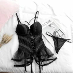 Kinky Cloth Breathable Fabric Lingerie Corset Dress 8 Kinky Cloth Breathable Fabric Lingerie Corset Dress