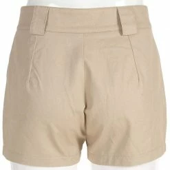 Kinky Cloth Buckle Flap Pockets Cargo Shorts Skirts