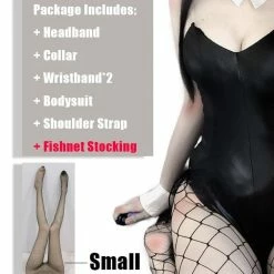 Kinky Cloth Bunny Costume Faux Leather Set Cosplay