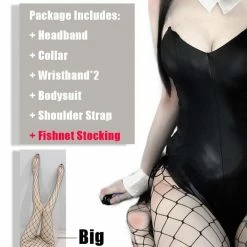 Kinky Cloth Bunny Costume Faux Leather Set Cosplay