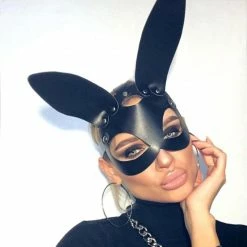 Kinky Cloth BDSM Bunny Long Ear Face Mask