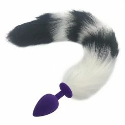 Kinky Cloth Blended Stripes Tail Plug Pet Play