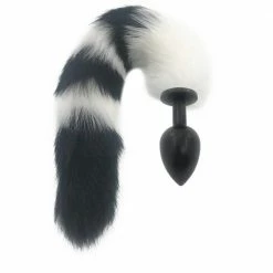 Kinky Cloth Blended Stripes Tail Plug Pet Play