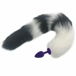 Kinky Cloth Blended Stripes Tail Plug Pet Play