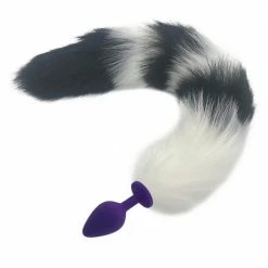 Kinky Cloth Blended Stripes Tail Plug Pet Play