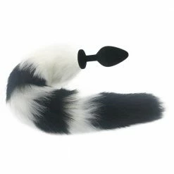 Kinky Cloth Blended Stripes Tail Plug Pet Play