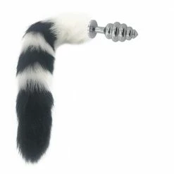 Kinky Cloth Blended Stripes Tail Plug Pet Play