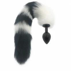 Kinky Cloth Blended Stripes Tail Plug Pet Play