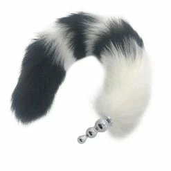 Kinky Cloth Blended Stripes Tail Plug Pet Play