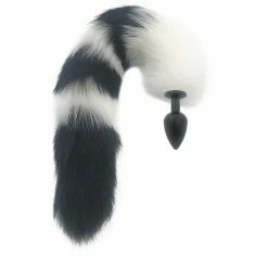 Kinky Cloth Blended Stripes Tail Plug Pet Play