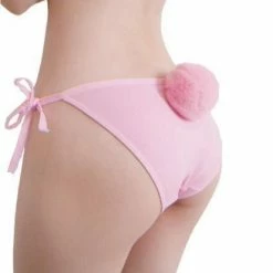 Kinky Cloth Pet Play Bunny Tail Tie Panties