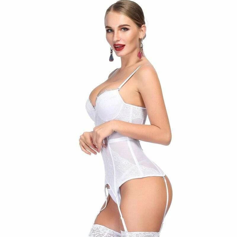 Kinky Cloth Lace Bustier Corset Lingerie Goth 4 Kinky Cloth Lace Bustier Corset Lingerie Goth