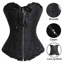 Kinky Cloth Bustier Victorian Trainer Corset Lingerie & Panties