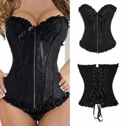 Kinky Cloth Bustier Victorian Trainer Corset Lingerie & Panties