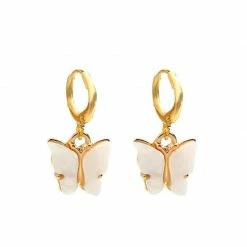 Kinky Cloth Butterfly Drop Earrings