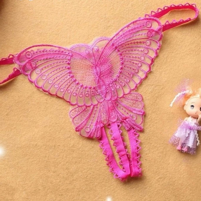 Kinky Cloth Butterfly Shaped G-String Thongs 6 Kinky Cloth Butterfly Shaped G-String Thongs