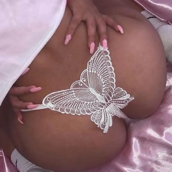 Kinky Cloth Butterfly Shaped G-String Thongs 1 Kinky Cloth Butterfly Shaped G-String Thongs