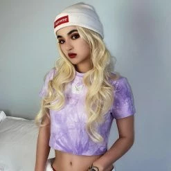 Kinky Cloth Butterfly Tie Dye Printed Crop T-Shirt Top & Tees