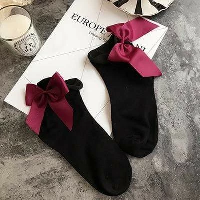 Kinky Cloth Candy Color Bow Knot Socks 23 Kinky Cloth Candy Color Bow Knot Socks