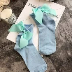 Kinky Cloth Candy Color Bow Knot Socks 65 Kinky Cloth Candy Color Bow Knot Socks
