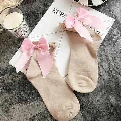 Kinky Cloth Candy Color Bow Knot Socks 30 Kinky Cloth Candy Color Bow Knot Socks
