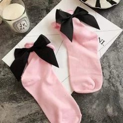 Kinky Cloth Candy Color Bow Knot Socks 39 Kinky Cloth Candy Color Bow Knot Socks