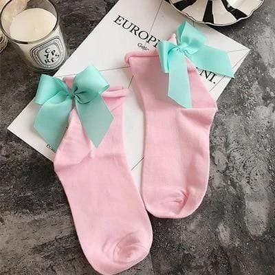 Kinky Cloth Candy Color Bow Knot Socks 28 Kinky Cloth Candy Color Bow Knot Socks