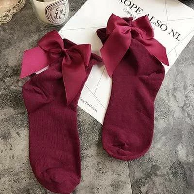 Kinky Cloth Candy Color Bow Knot Socks 32 Kinky Cloth Candy Color Bow Knot Socks