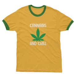 Alloverprint.it Cannabis And Chill Adult Ringer T-Shirt Stoner 9 Alloverprint.it Cannabis And Chill Adult Ringer T-Shirt Stoner