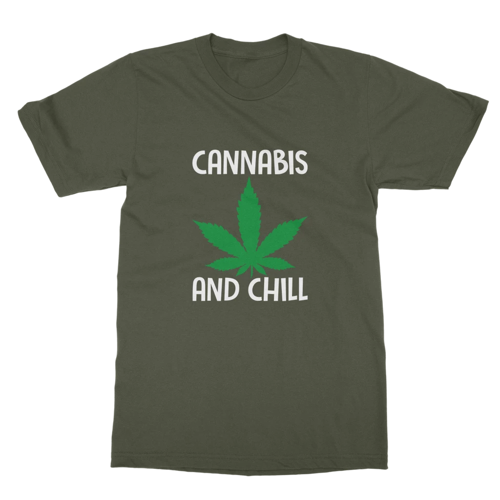 Alloverprint.it Cannabis And Chill Classic Adult T-Shirt Stoner 9 Alloverprint.it Cannabis And Chill Classic Adult T-Shirt Stoner