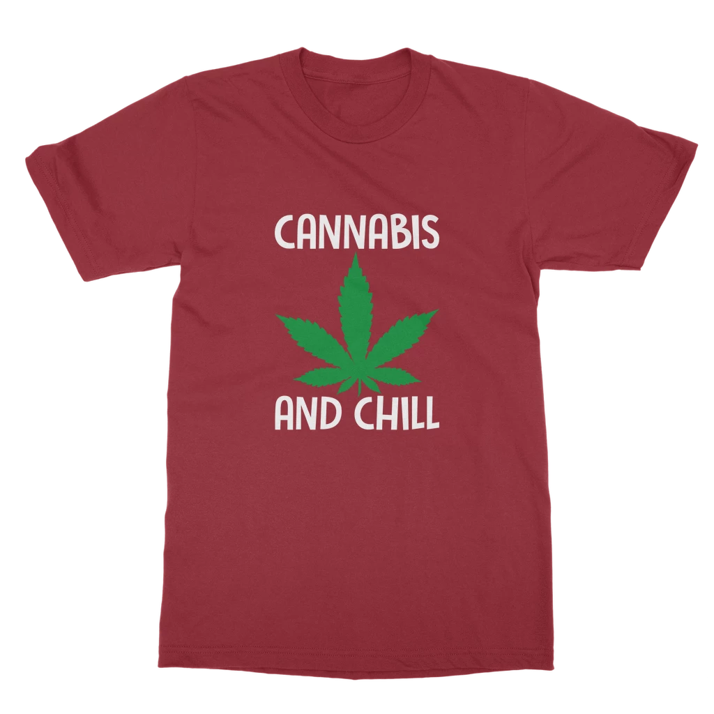 Alloverprint.it Cannabis And Chill Classic Adult T-Shirt Stoner 3 Alloverprint.it Cannabis And Chill Classic Adult T-Shirt Stoner