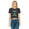 Alloverprint.it Cannabis And Chill Classic Women's Cropped Raw Edge T-Shirt Stoner